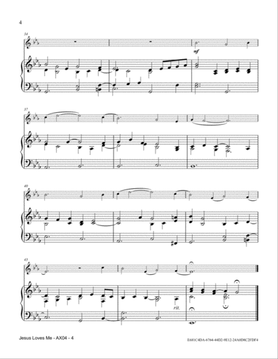 Jesus Loves Me Alto Saxophone scores gallery preview page 4