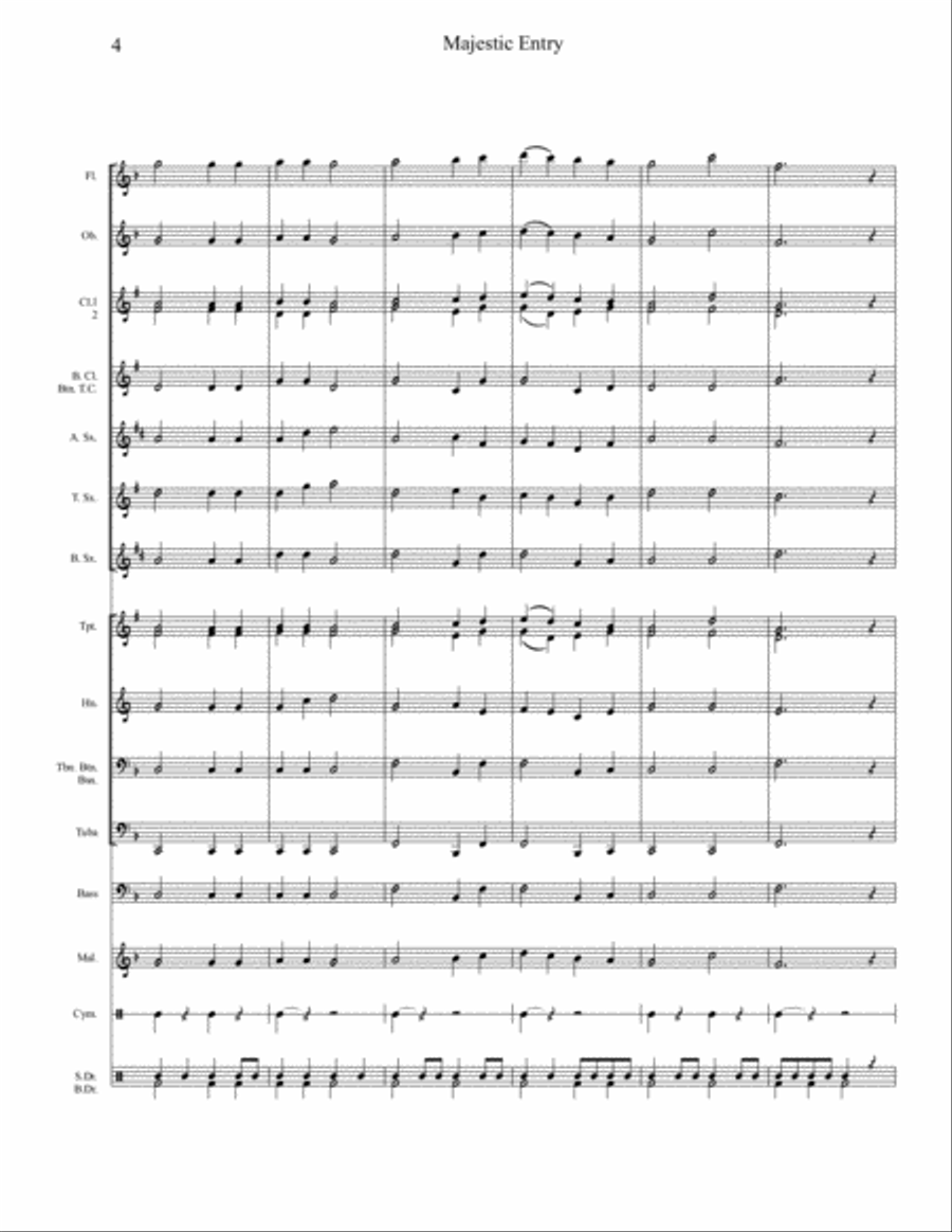 Majestic Entry Concert Band scores gallery preview page 5