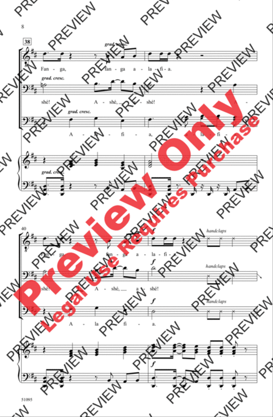 Fanga Alafia Men's Choir scores gallery preview page 8