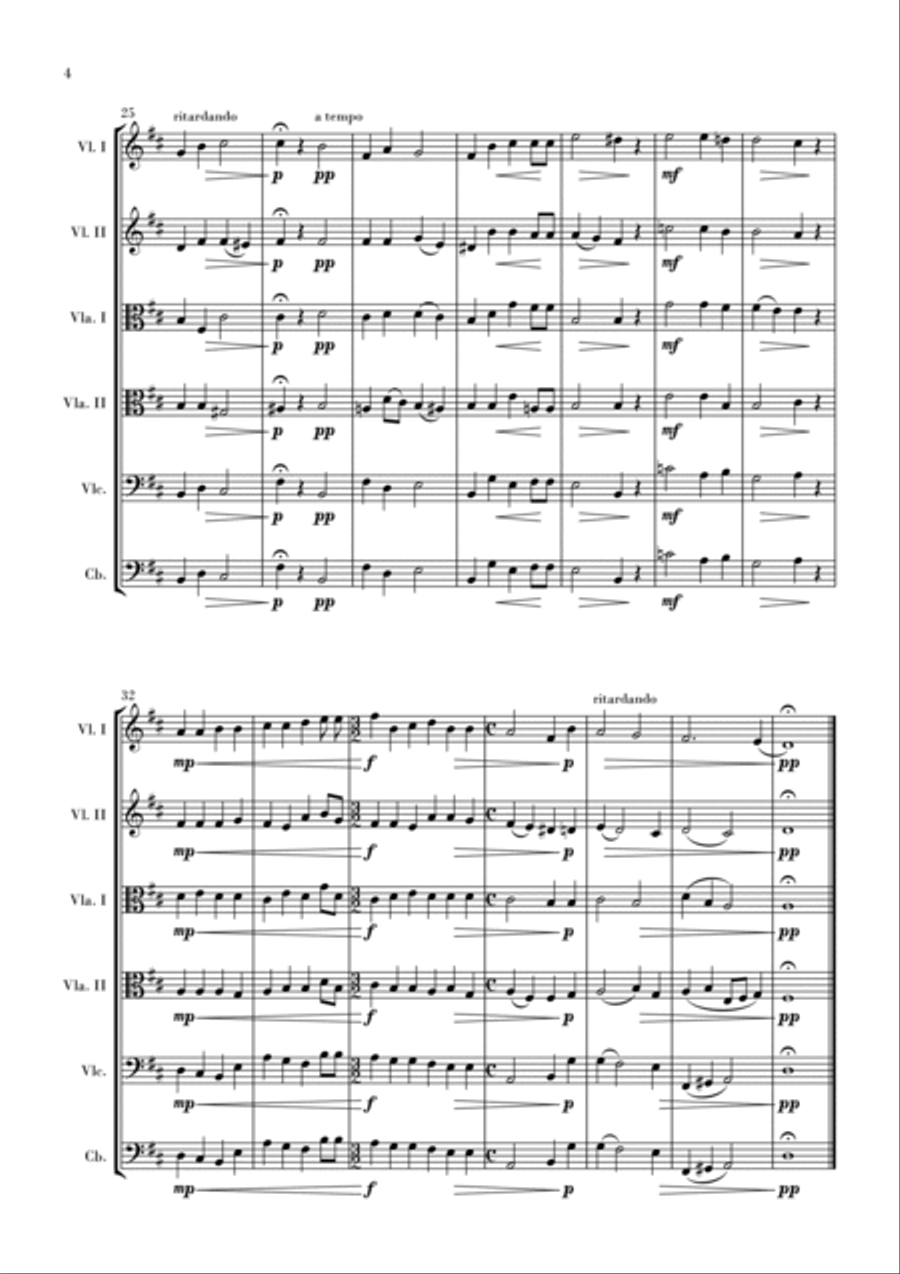 Nachtlied Op.138 - Score Only String Orchestra scores gallery preview page 4