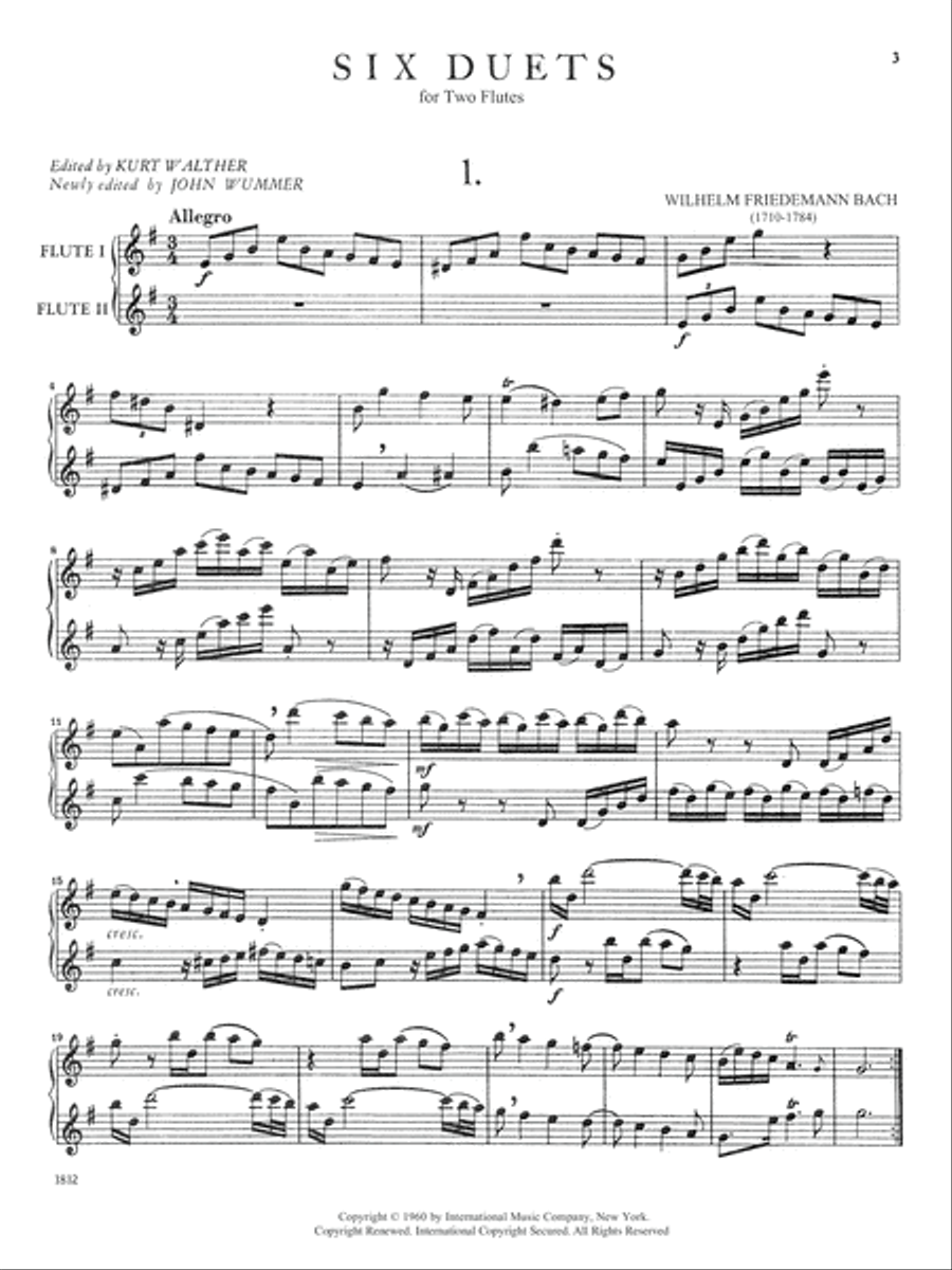 Six Duets: Volume I Six Duets: Volume I Flute Duet scores gallery preview page 2