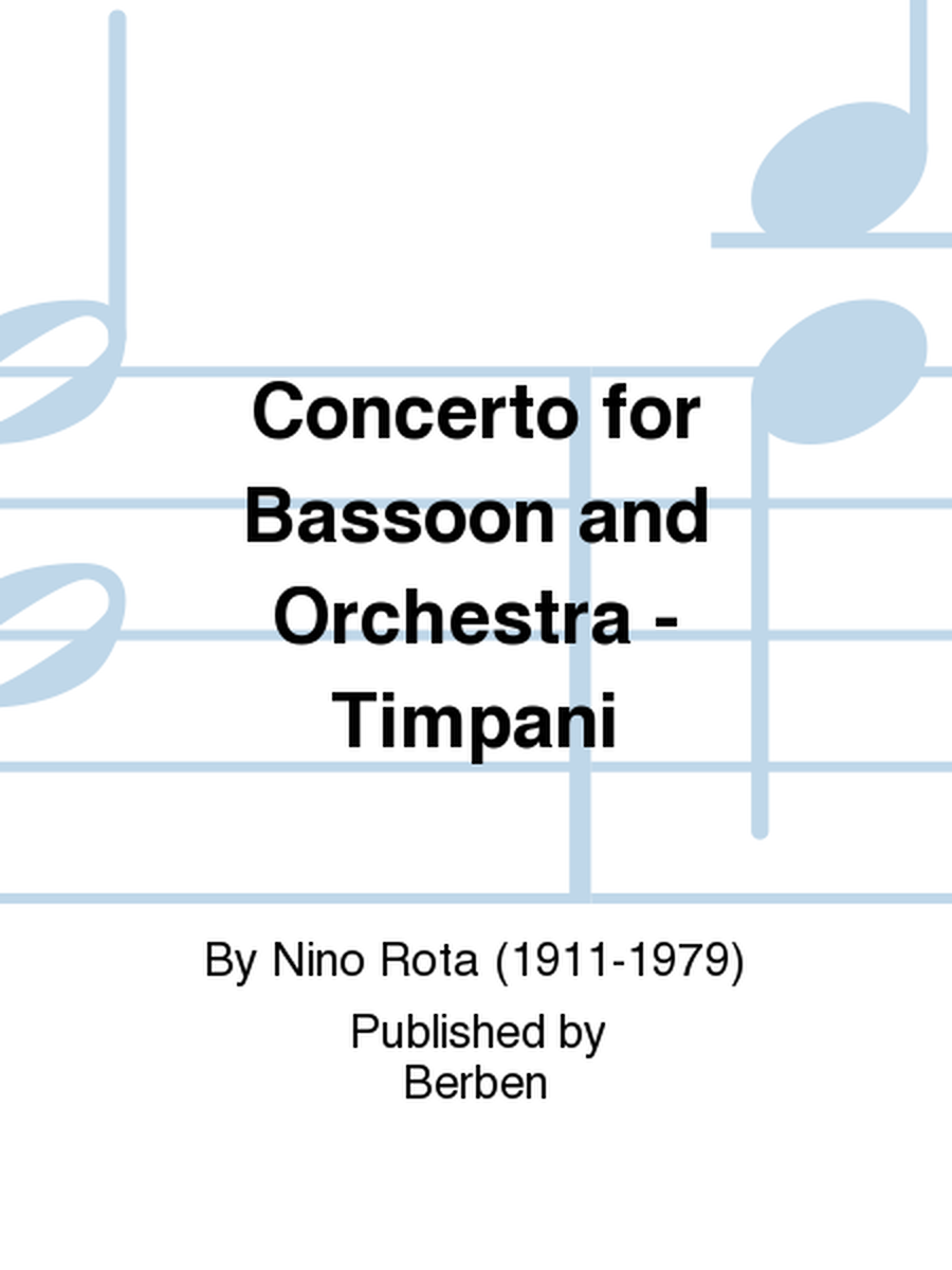 Concerto for Bassoon and Orchestra - Timpani