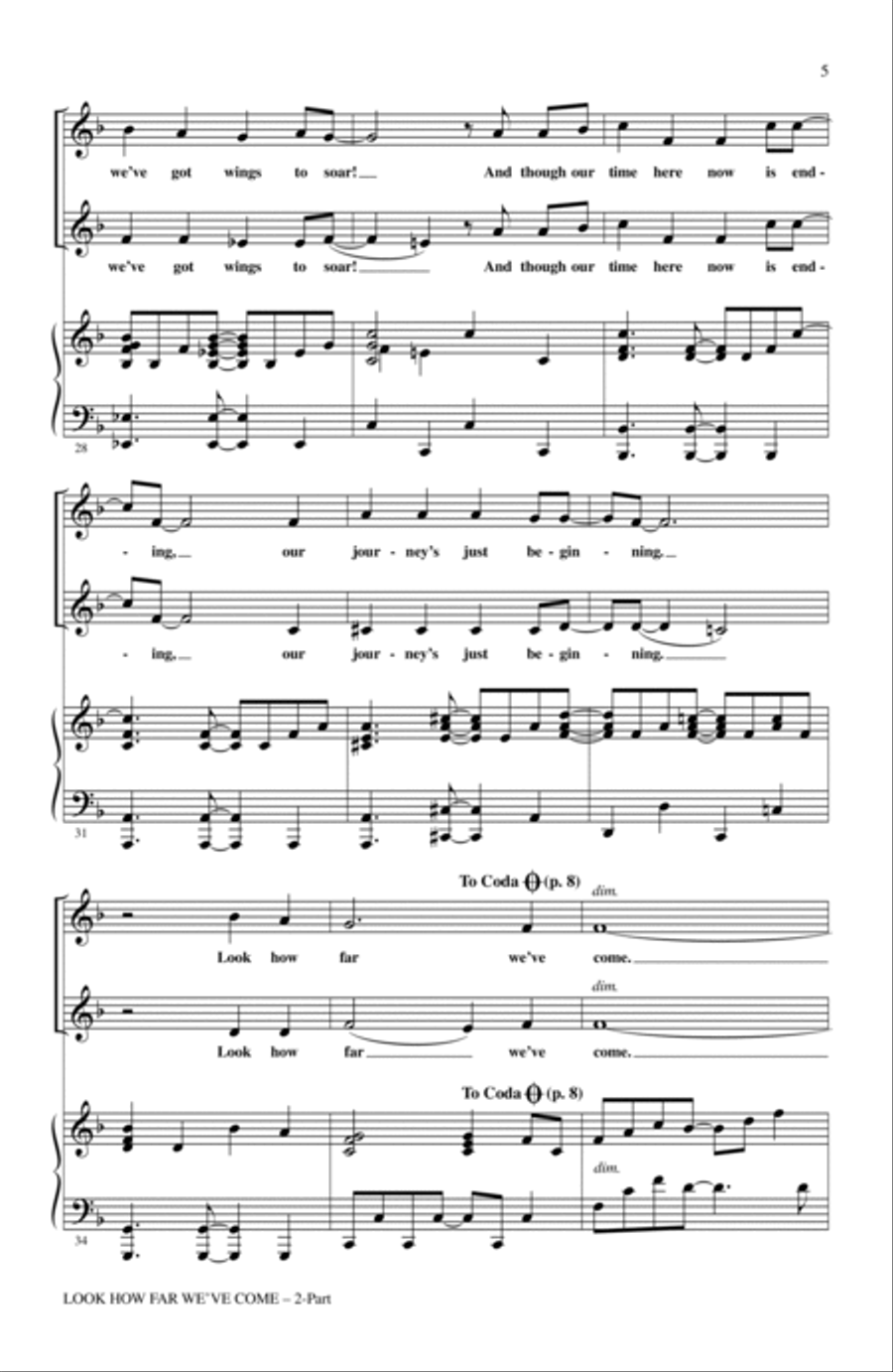 Look How Far We've Come 2-Part scores gallery preview page 4