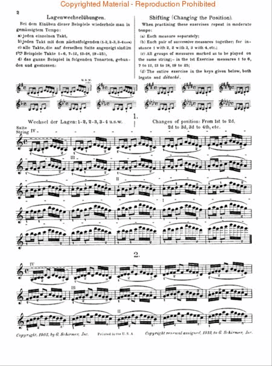 Shifting the Position and Preparatory Scale Studies, Op. 8 Violin scores gallery preview page 2