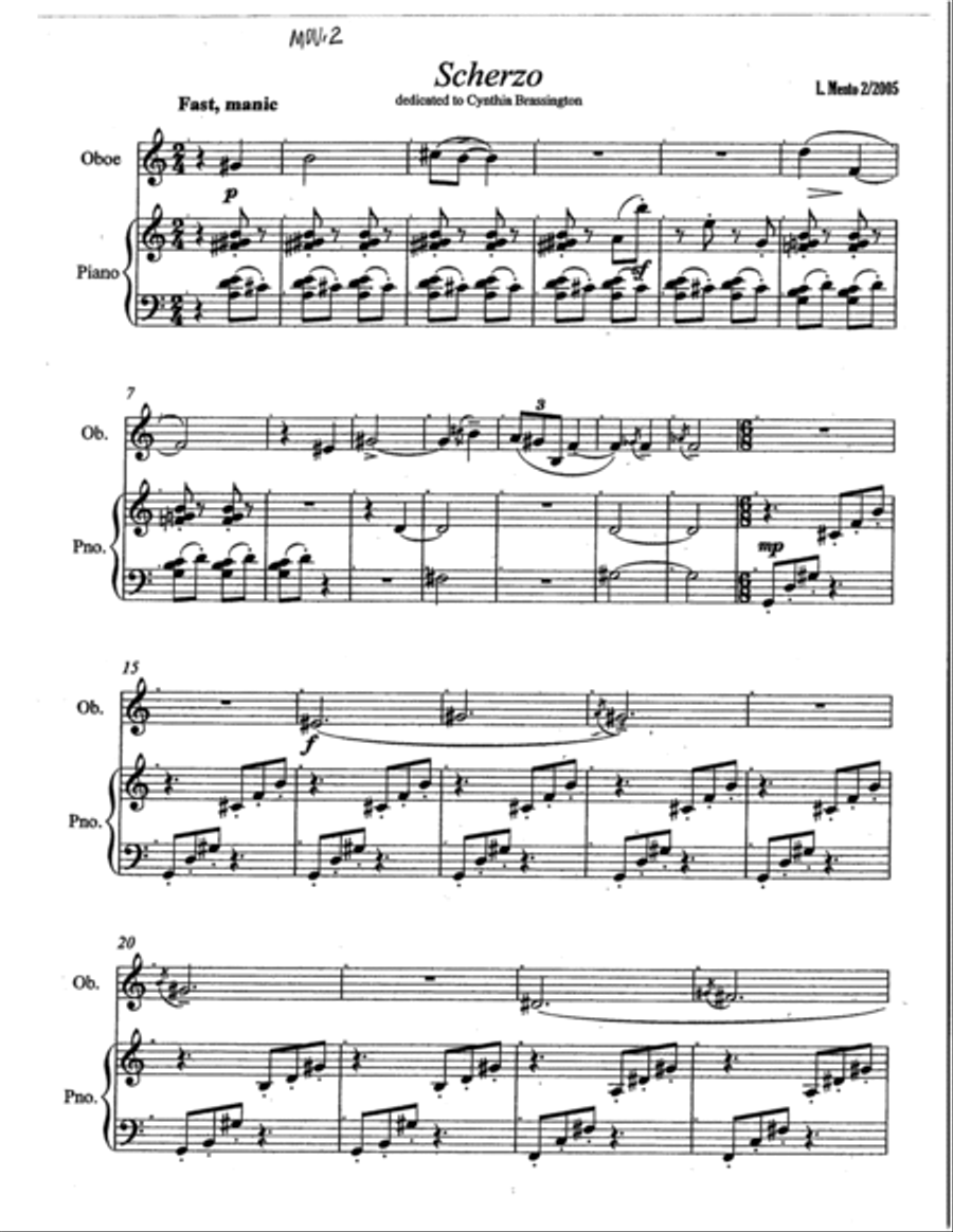 Sonatine for Oboe and Piano Woodwind Duet scores gallery preview page 3