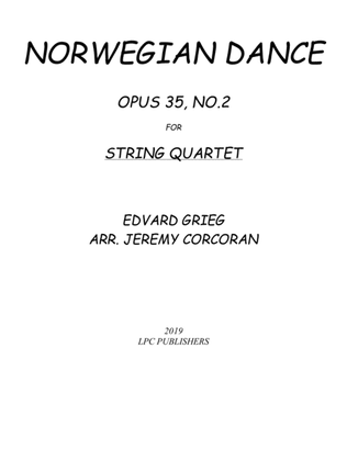 Norwegian Dance Opus 35, No. 2 for String Quartet