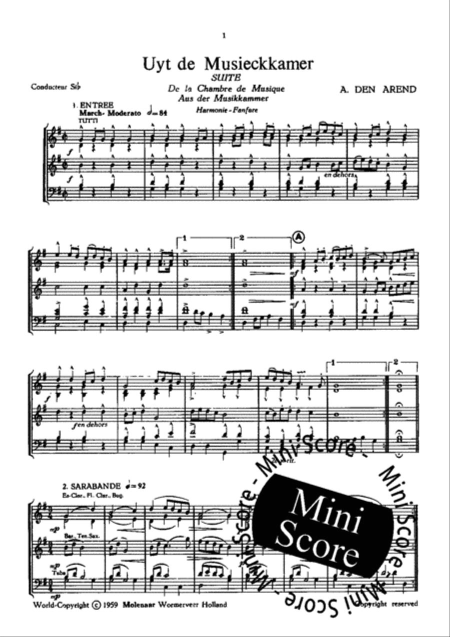Uyt de Musieckkamer Fanfare Band scores gallery preview page 3