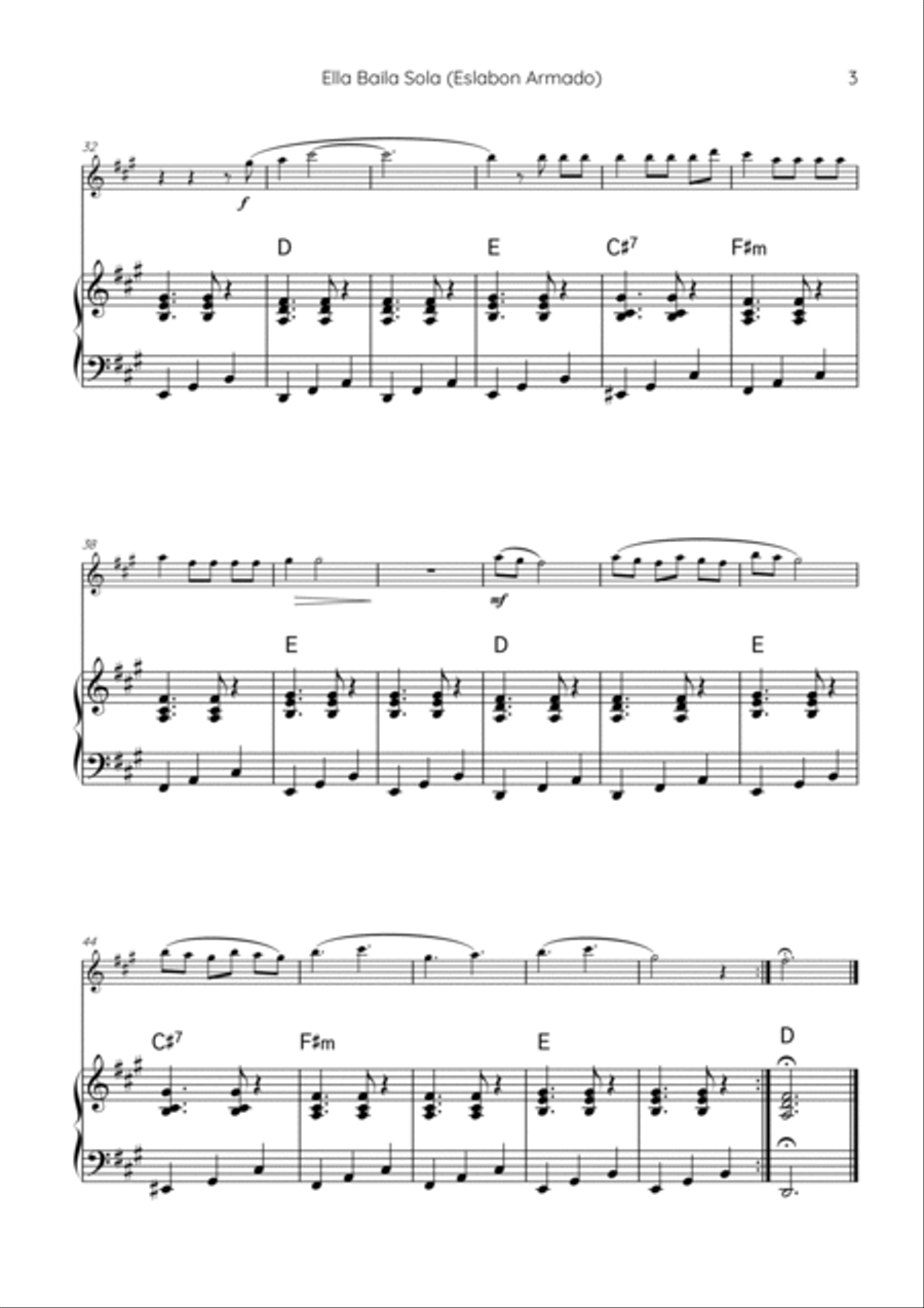 Ella Baila Sola Flute Solo scores gallery preview page 3