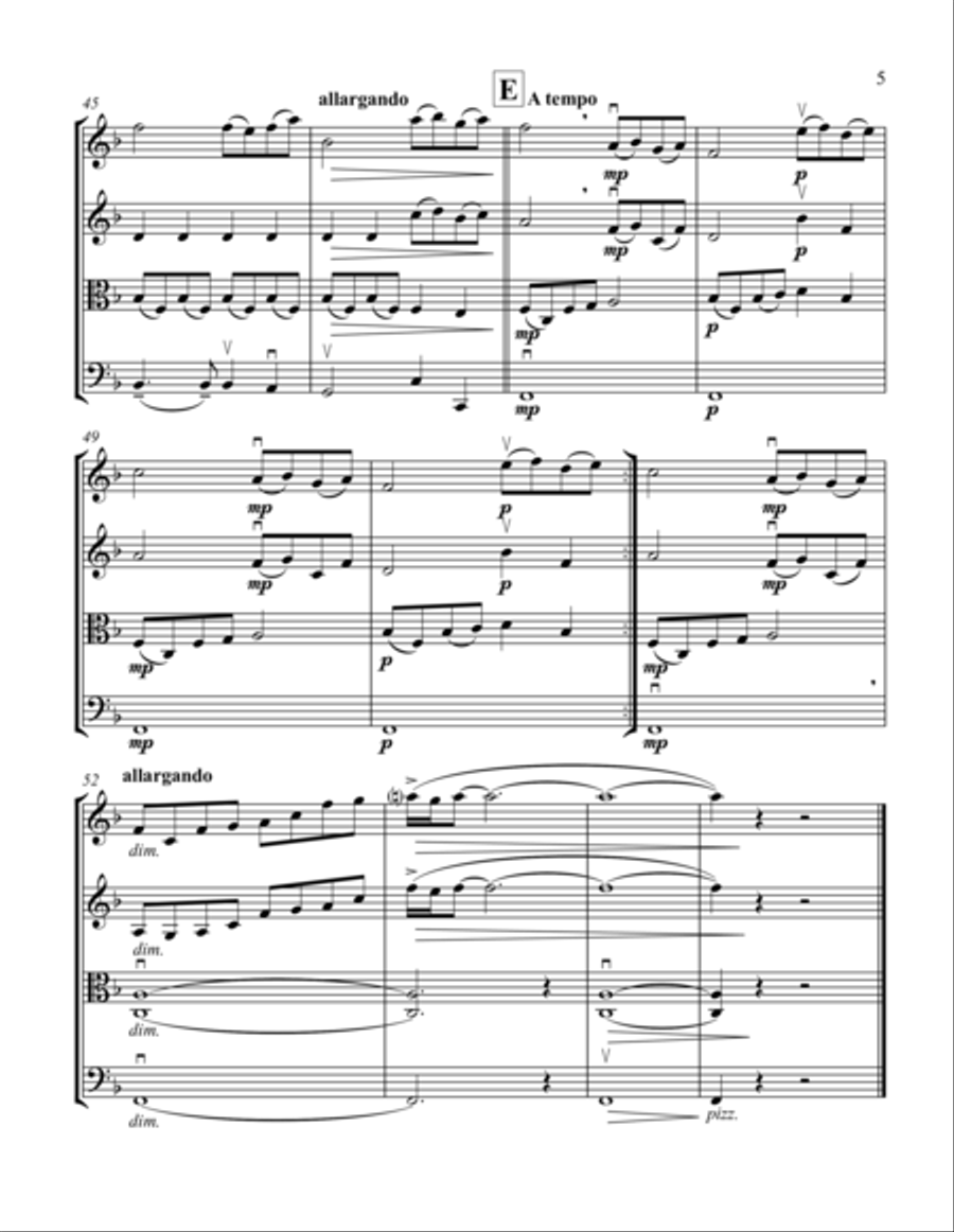 Beauty And The Beast String Quartet scores gallery preview page 5