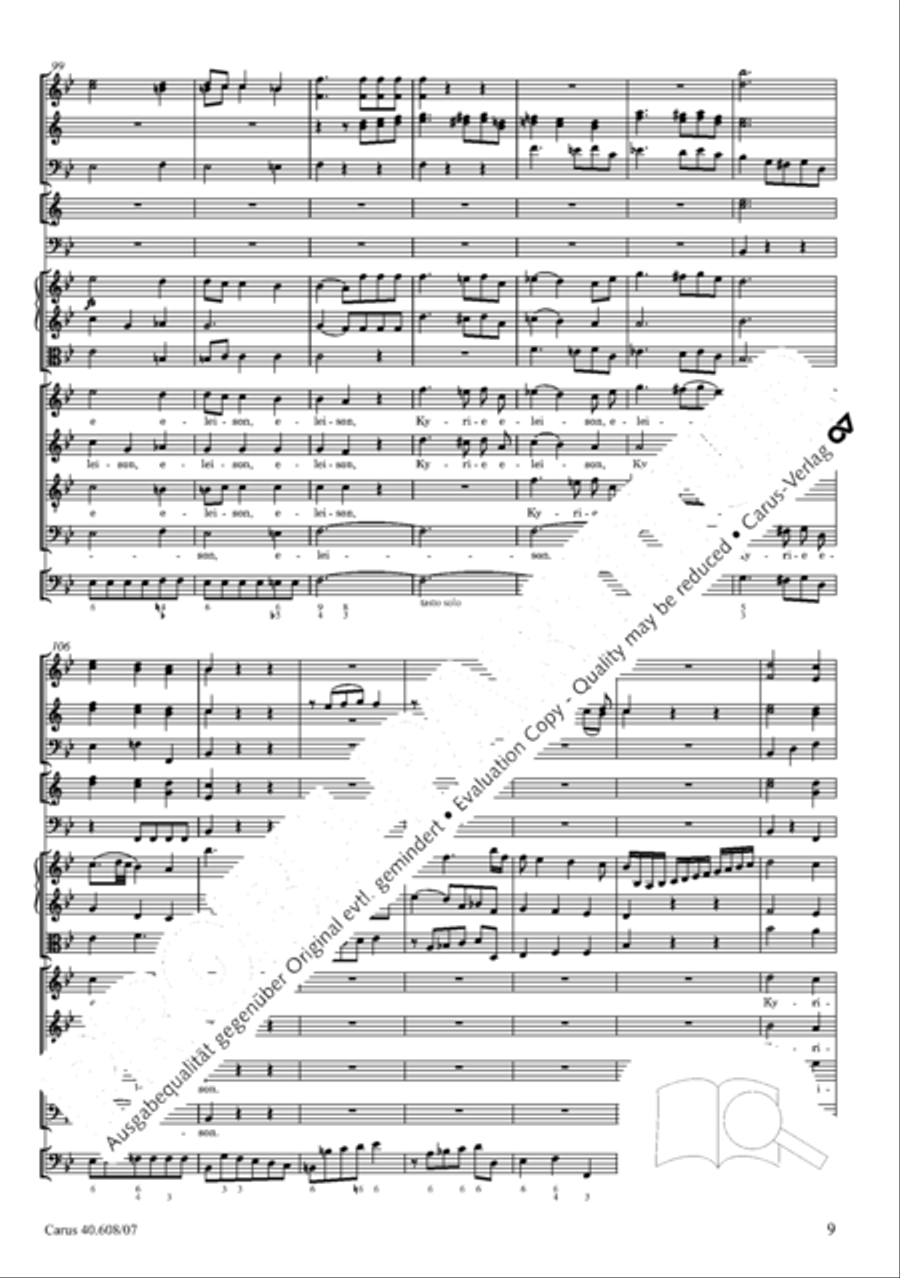 Missa Sancti Bernardi von Offida in B 4-Part scores gallery preview page 24