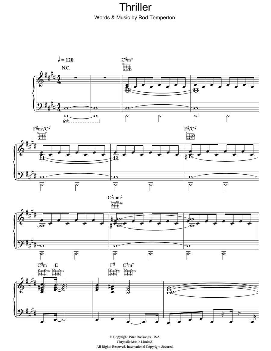 Thriller Acoustic Guitar scores gallery preview page 1