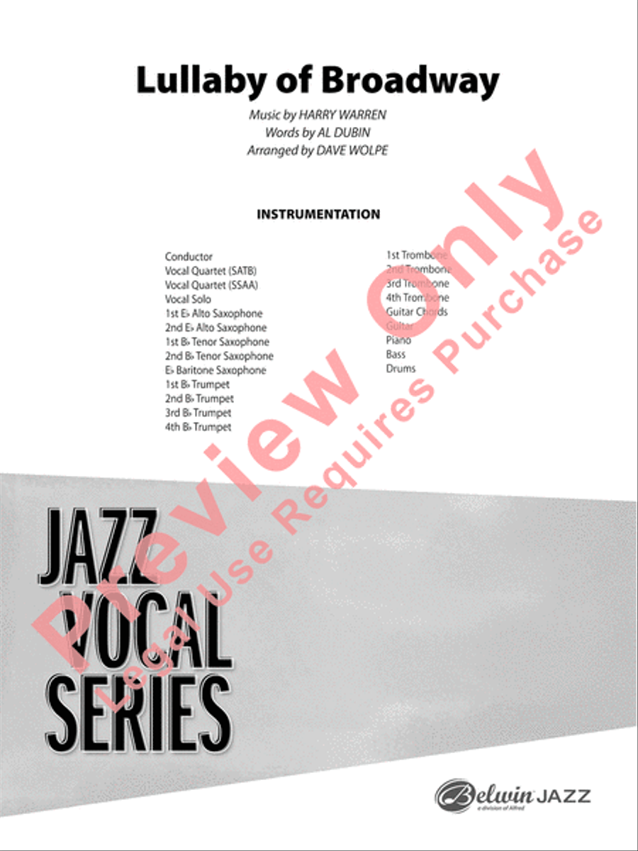 Lullaby of Broadway Jazz Ensemble scores gallery preview page 2