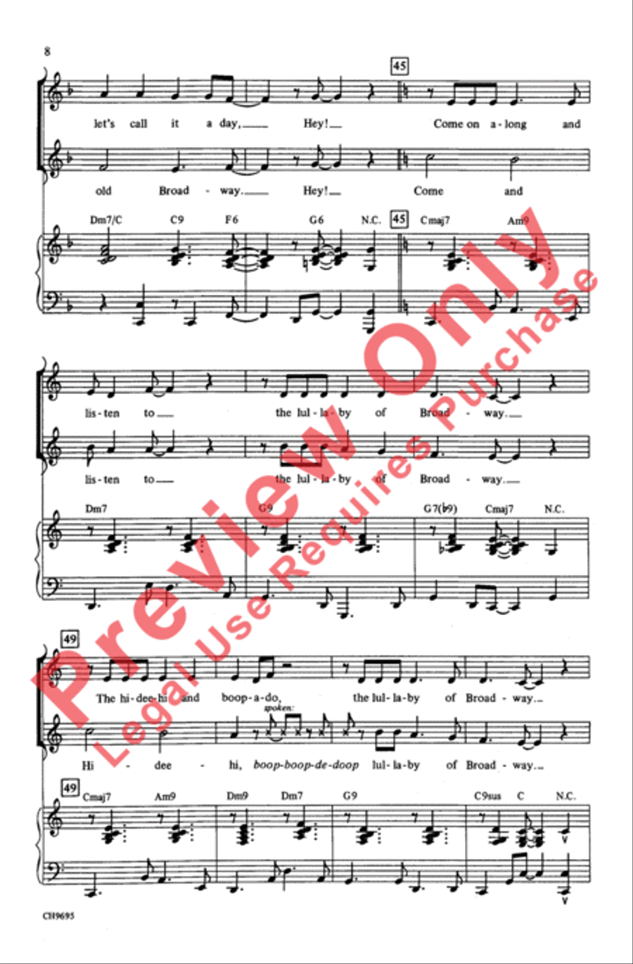 Lullaby of Broadway 2-Part scores gallery preview page 7