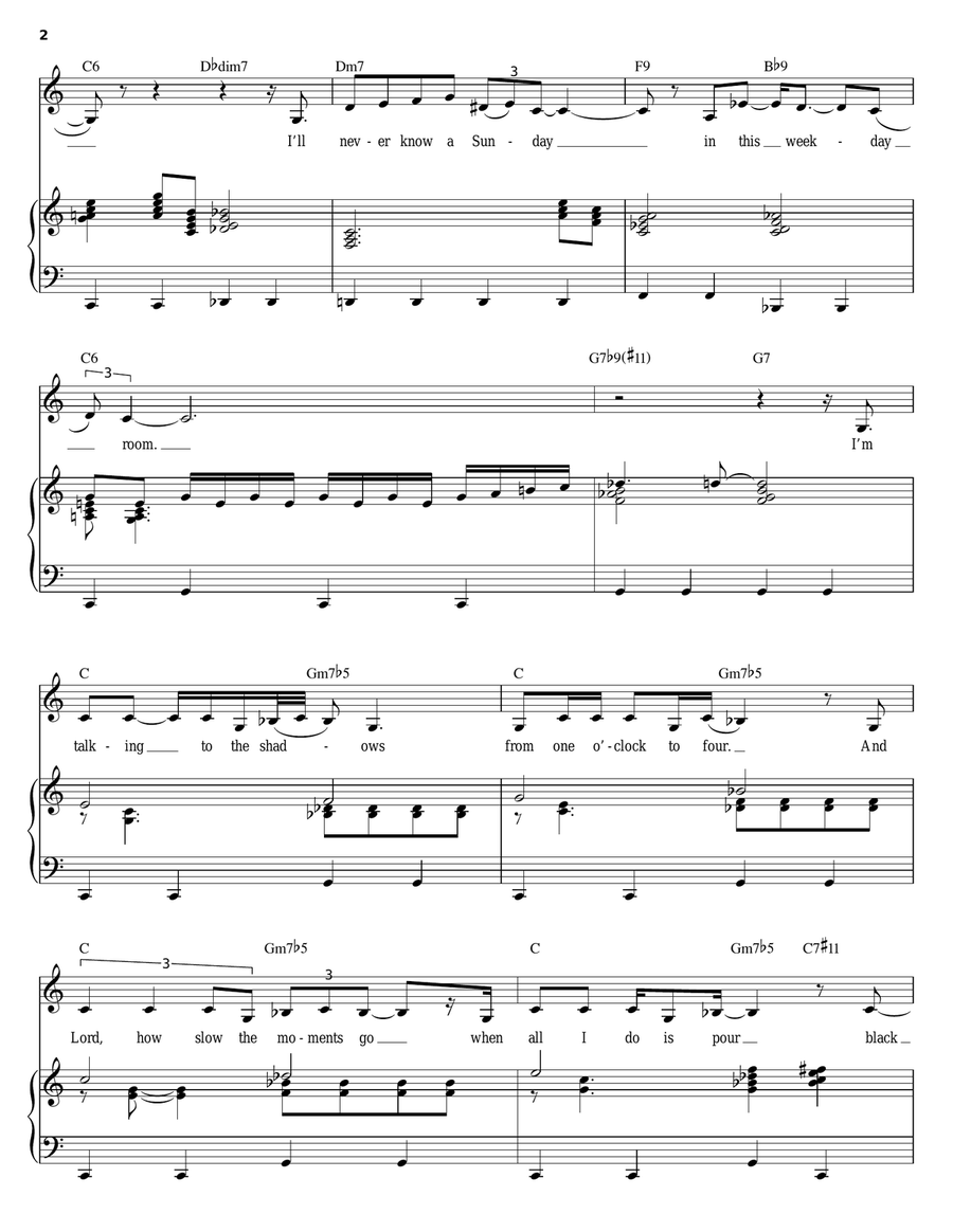 Black Coffee Black Coffee Piano, Vocal scores gallery preview page 2