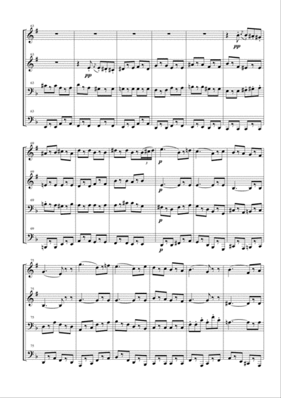 Funeral March of a Marionette for Brass Quartet Brass Quartet scores gallery preview page 5