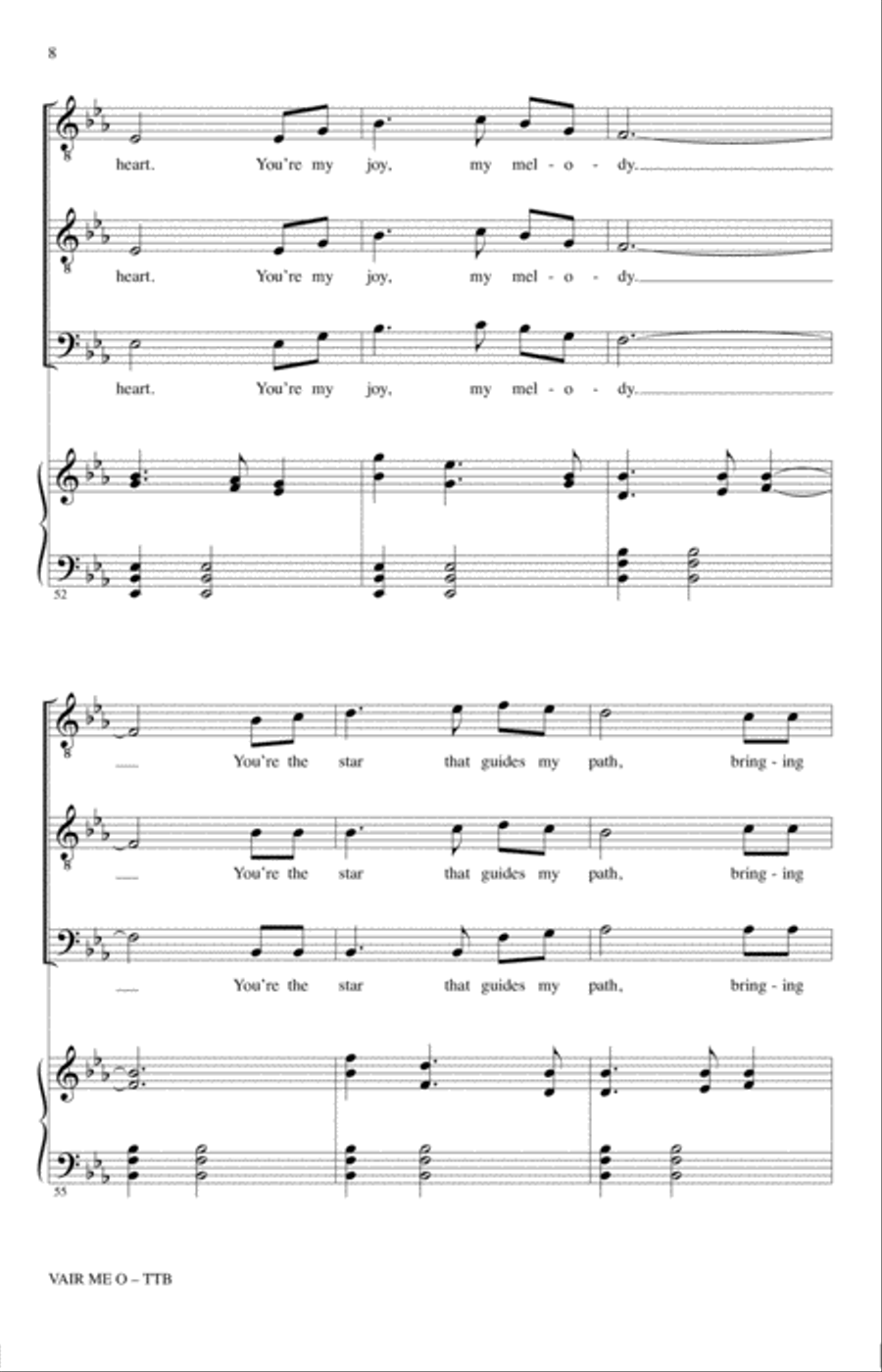 Vair Me O (Eriskay Love Lilt) TTBB scores gallery preview page 6