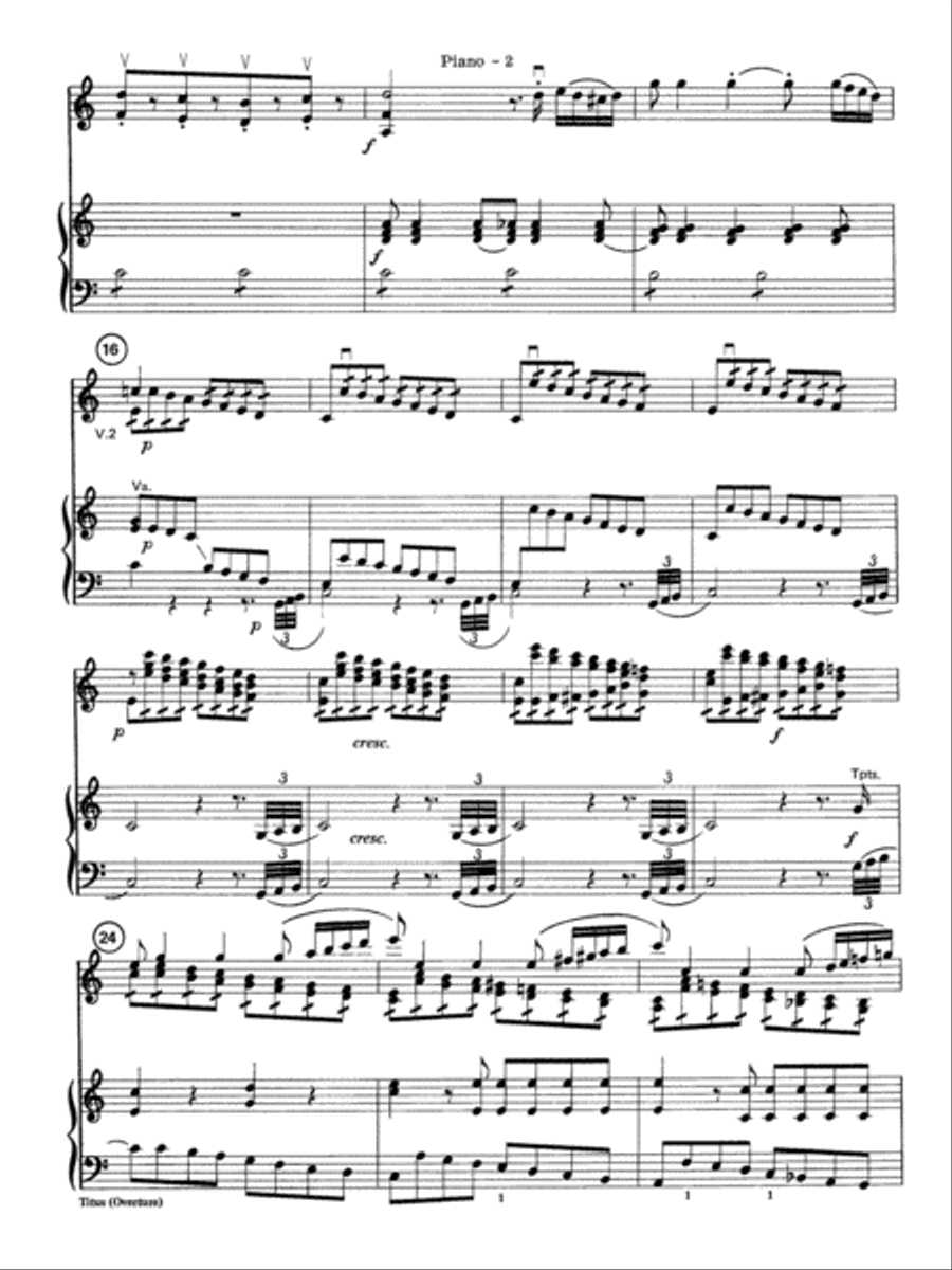 Titus Overture: Piano Accompaniment Full Orchestra scores gallery preview page 2