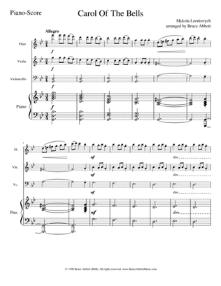 Carol Of The Bells (for Flute, Violin, Cello & Piano)