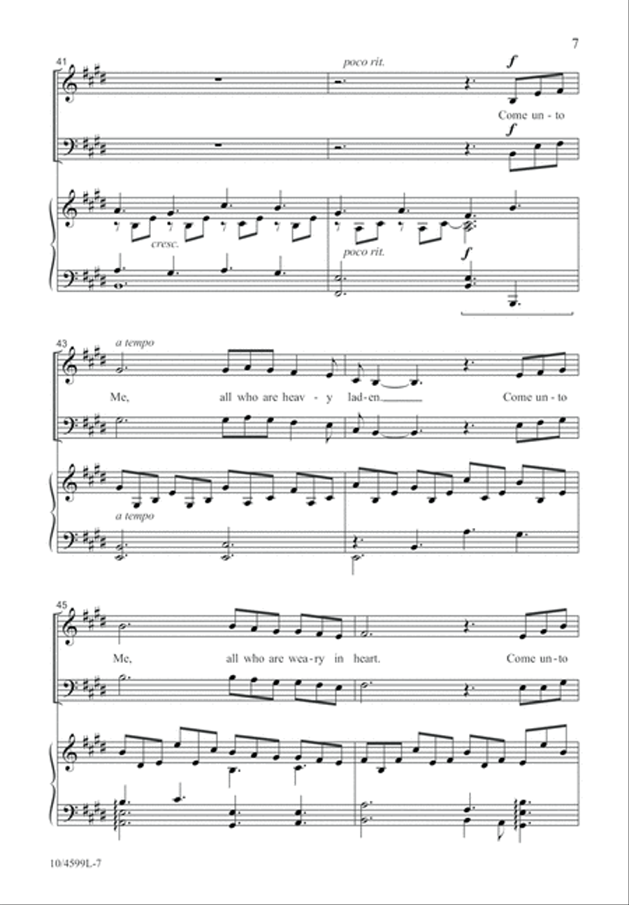 I Will Give You Rest 4-Part scores gallery preview page 7