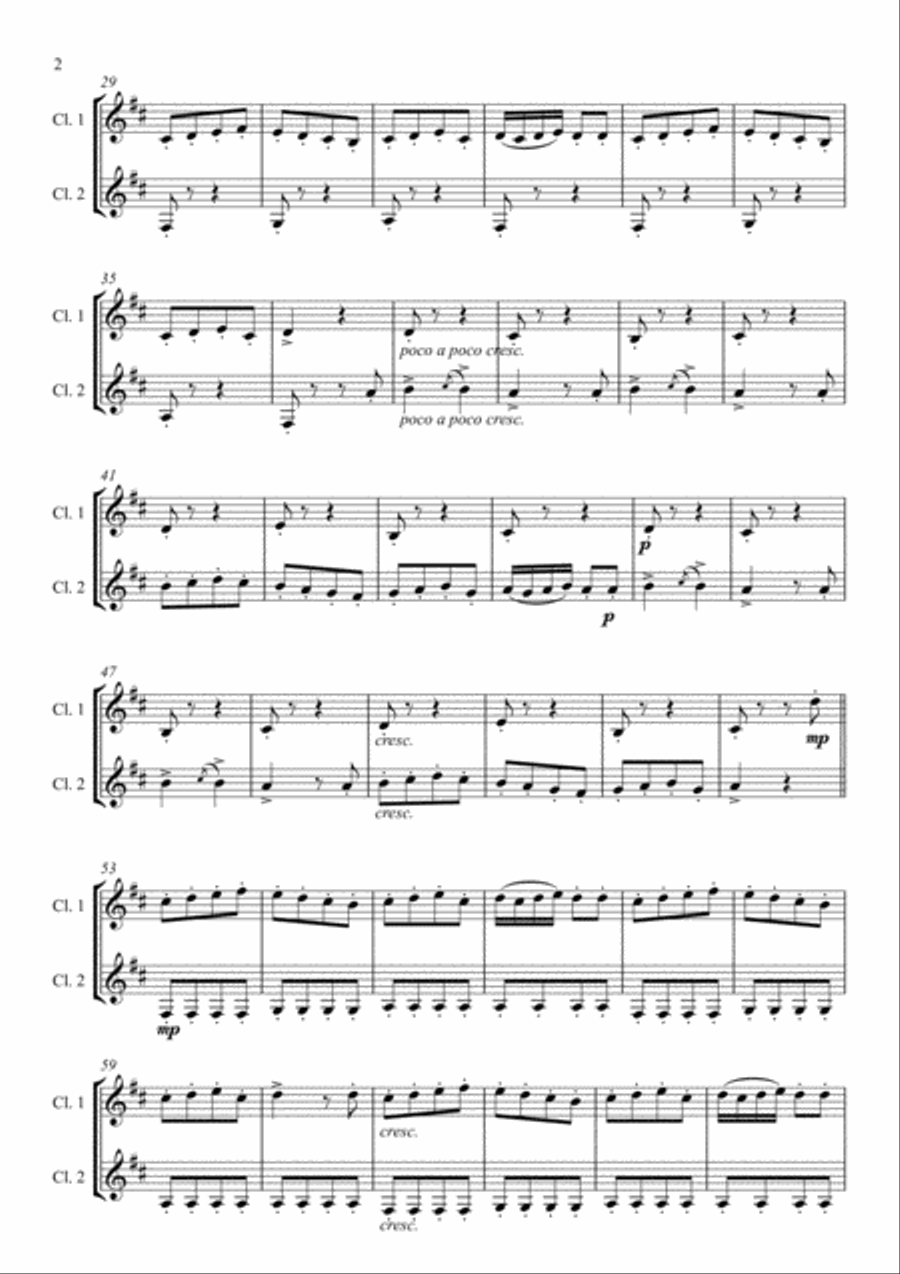 Farandole from L'Arlesienne Suite No. 2 arranged for Clarinet Duet Clarinet Duet scores gallery preview page 4