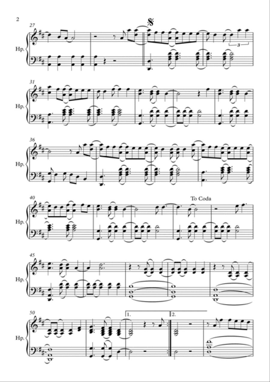Mary's Song (oh My My My) Harp scores gallery preview page 2