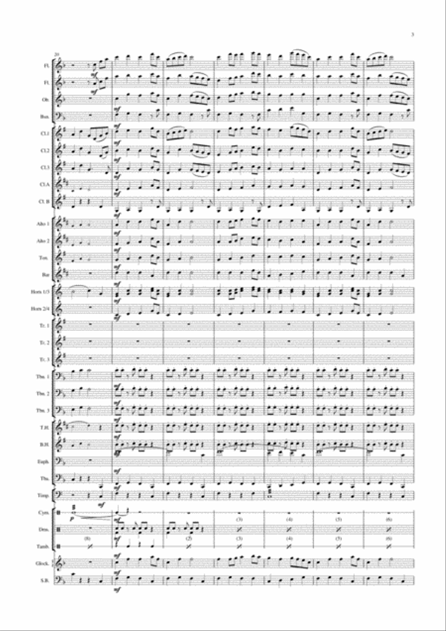 C'est Noël! Three French Carols Concert Band scores gallery preview page 5