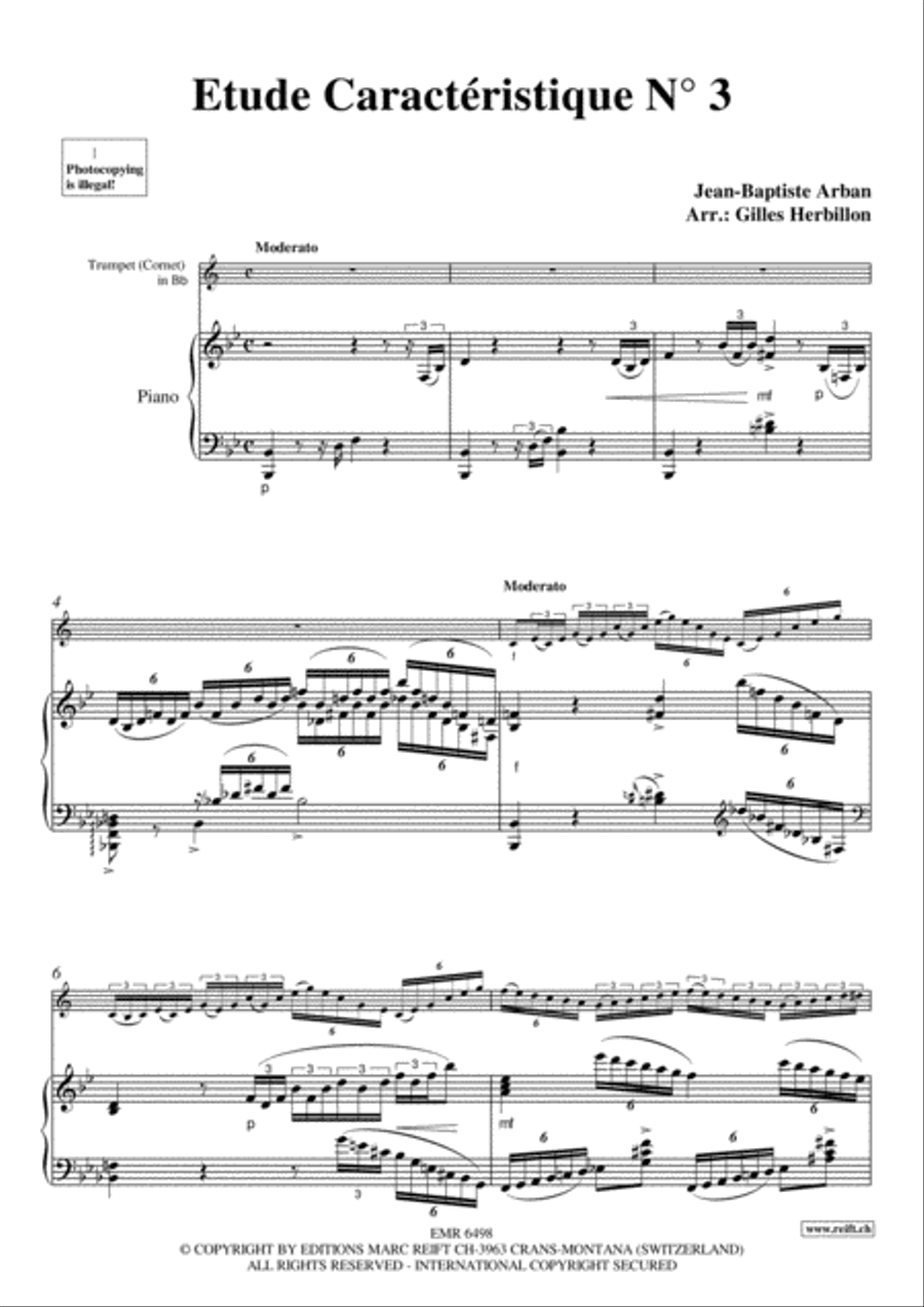 Etude Caracteristique No. 3 Cornet scores gallery preview page 3