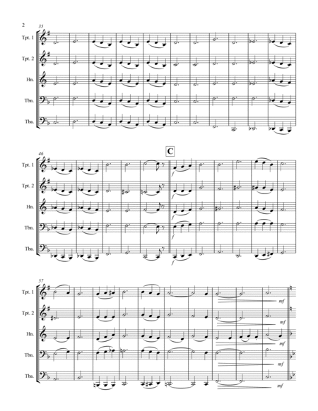Lift Every Voice and Sing (for Brass Quintet) by Kenneth Abeling Brass Quintet - Digital Sheet Music