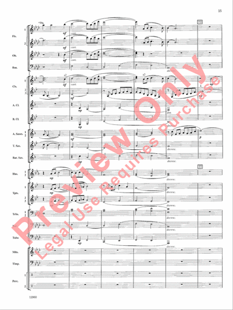 Sailing Songs Concert Band scores gallery preview page 16