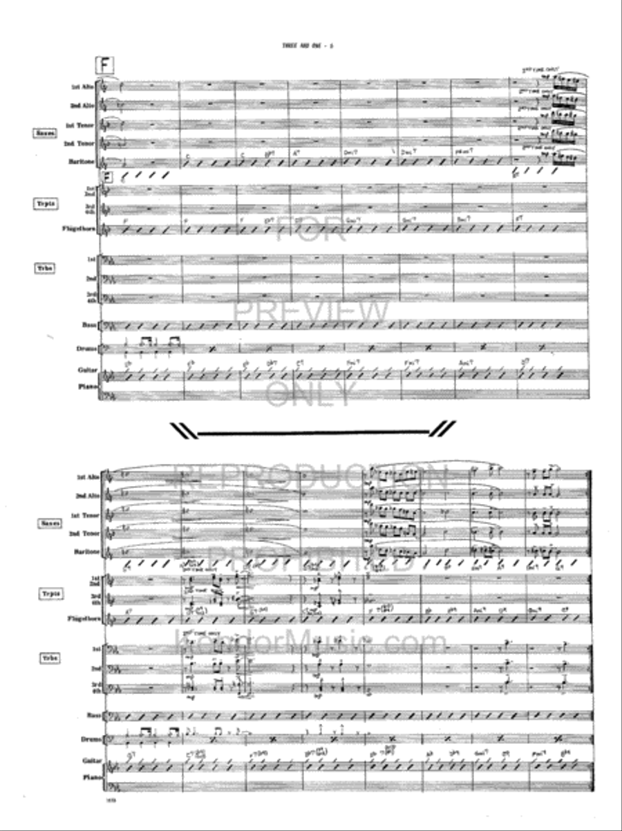 Three And One Jazz Ensemble scores gallery preview page 7