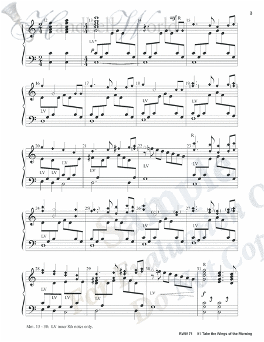If I Take the Wings of the Morning 5-Octaves scores gallery preview page 3