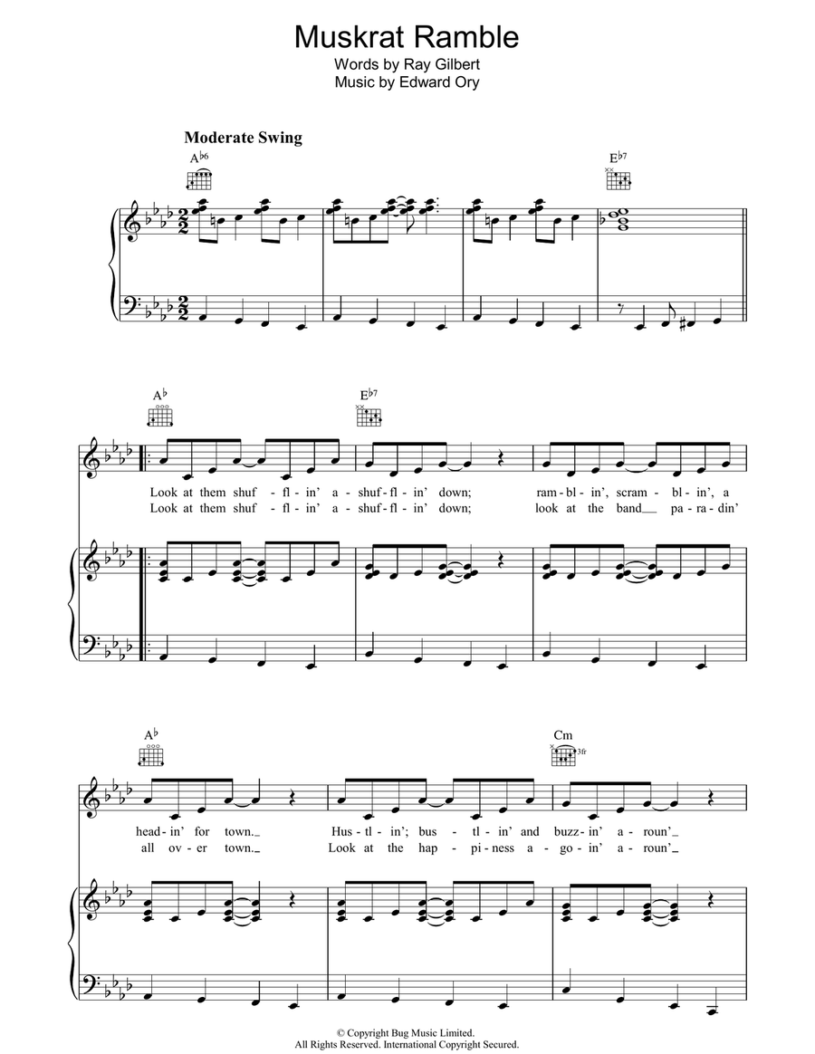 Muskrat Ramble Acoustic Guitar scores gallery preview page 1