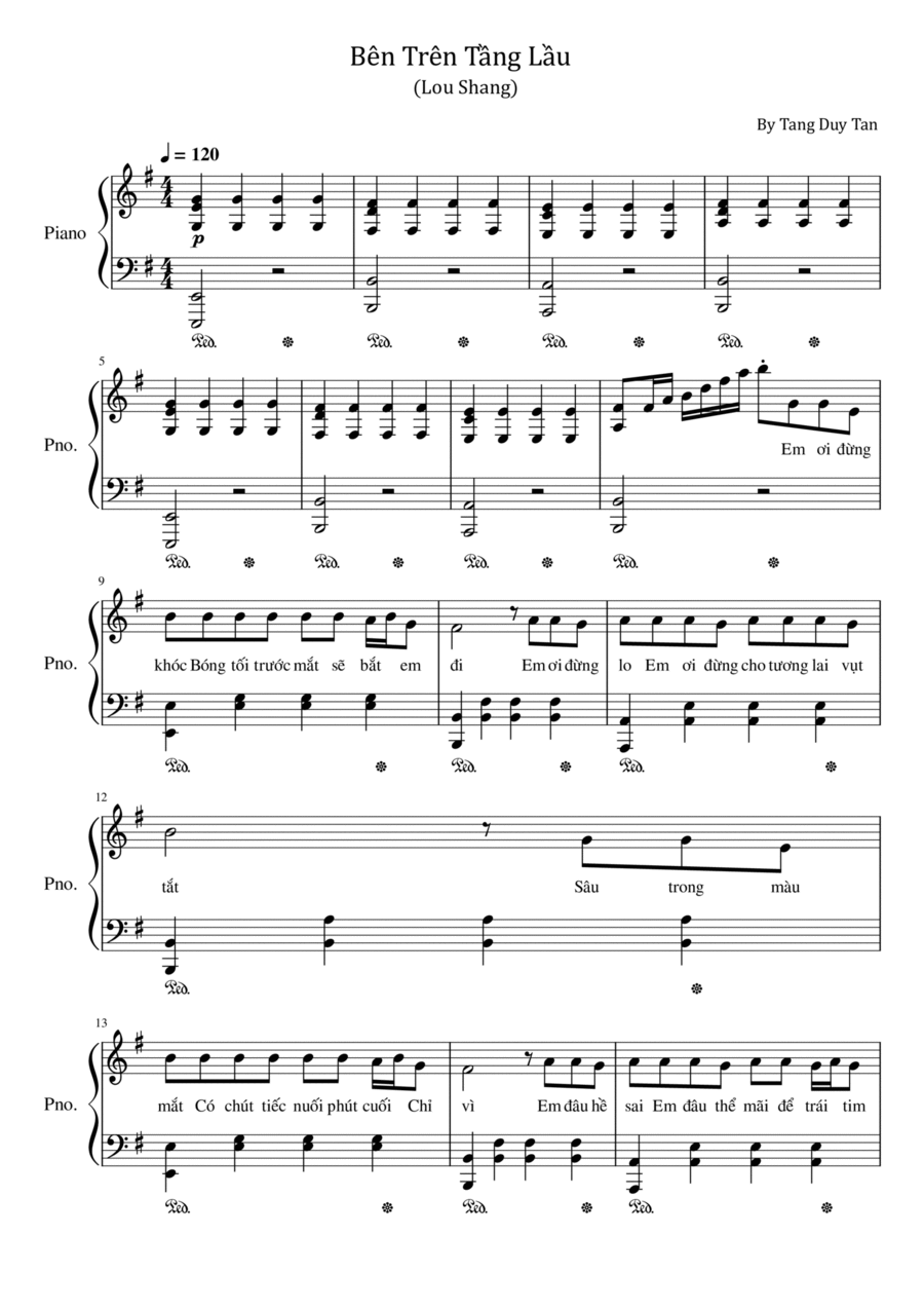 Lou Shang Piano Solo scores gallery preview page 1