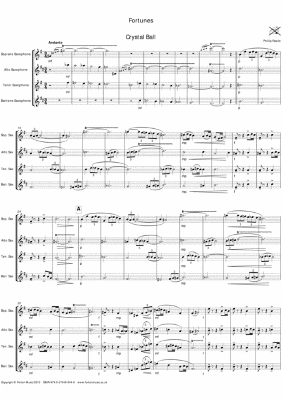 Fortunes Saxophone Quartet scores gallery preview page 2