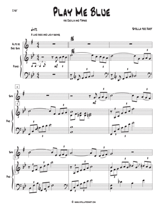Play Me Blue - Junior Alto Sax or Baritone Sax solo with piano accompaniment