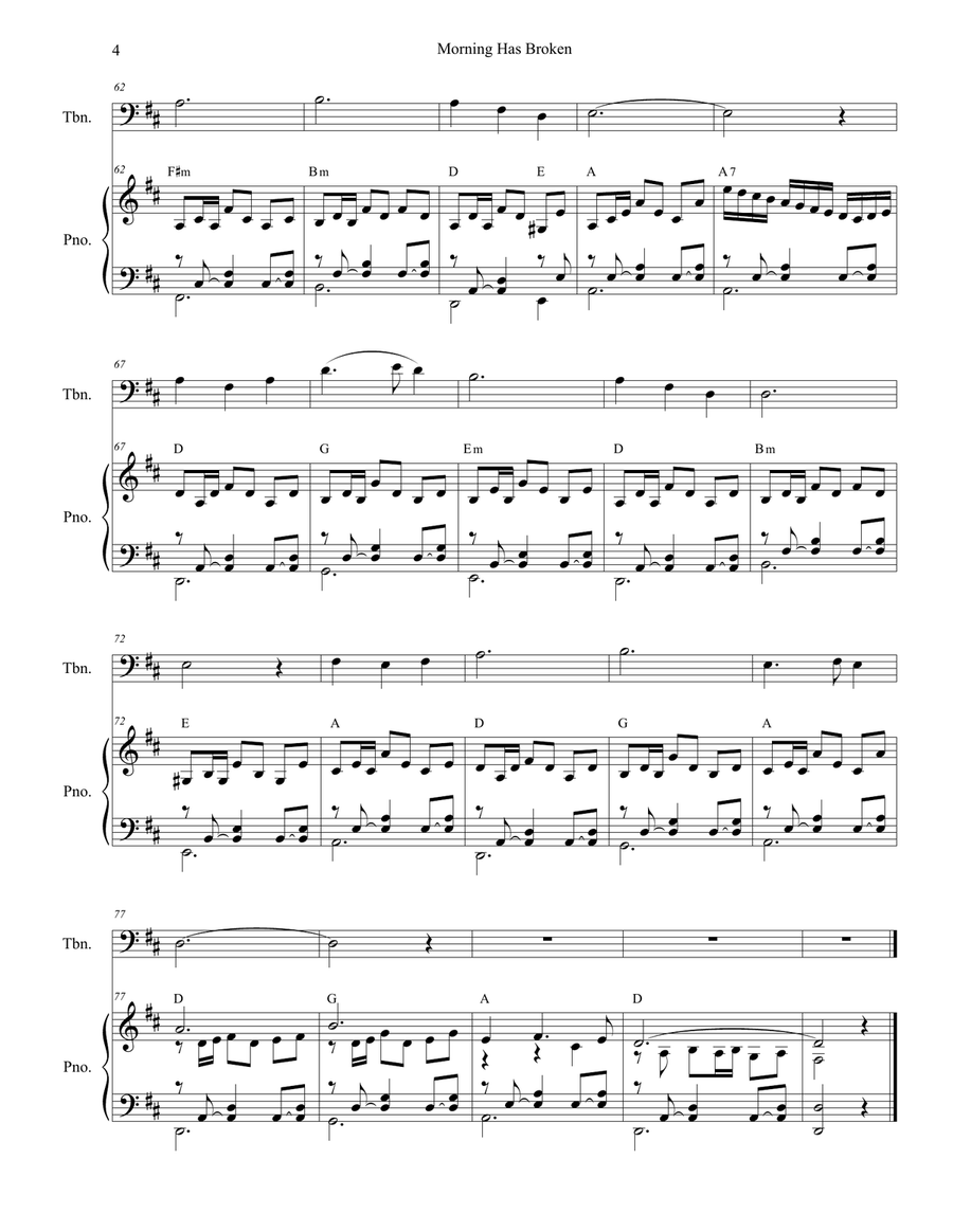 Morning Has Broken Piano scores gallery preview page 4