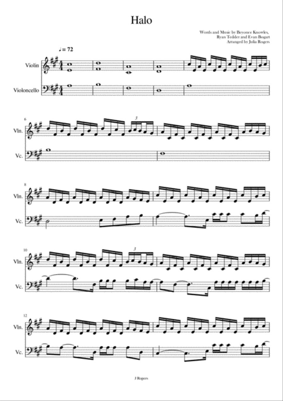 Halo String Duet scores gallery preview page 1