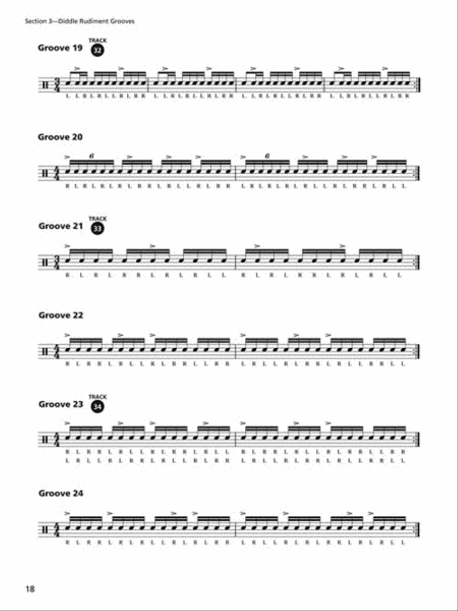 Rudimental Snare Drum Grooves Percussion scores gallery preview page 4