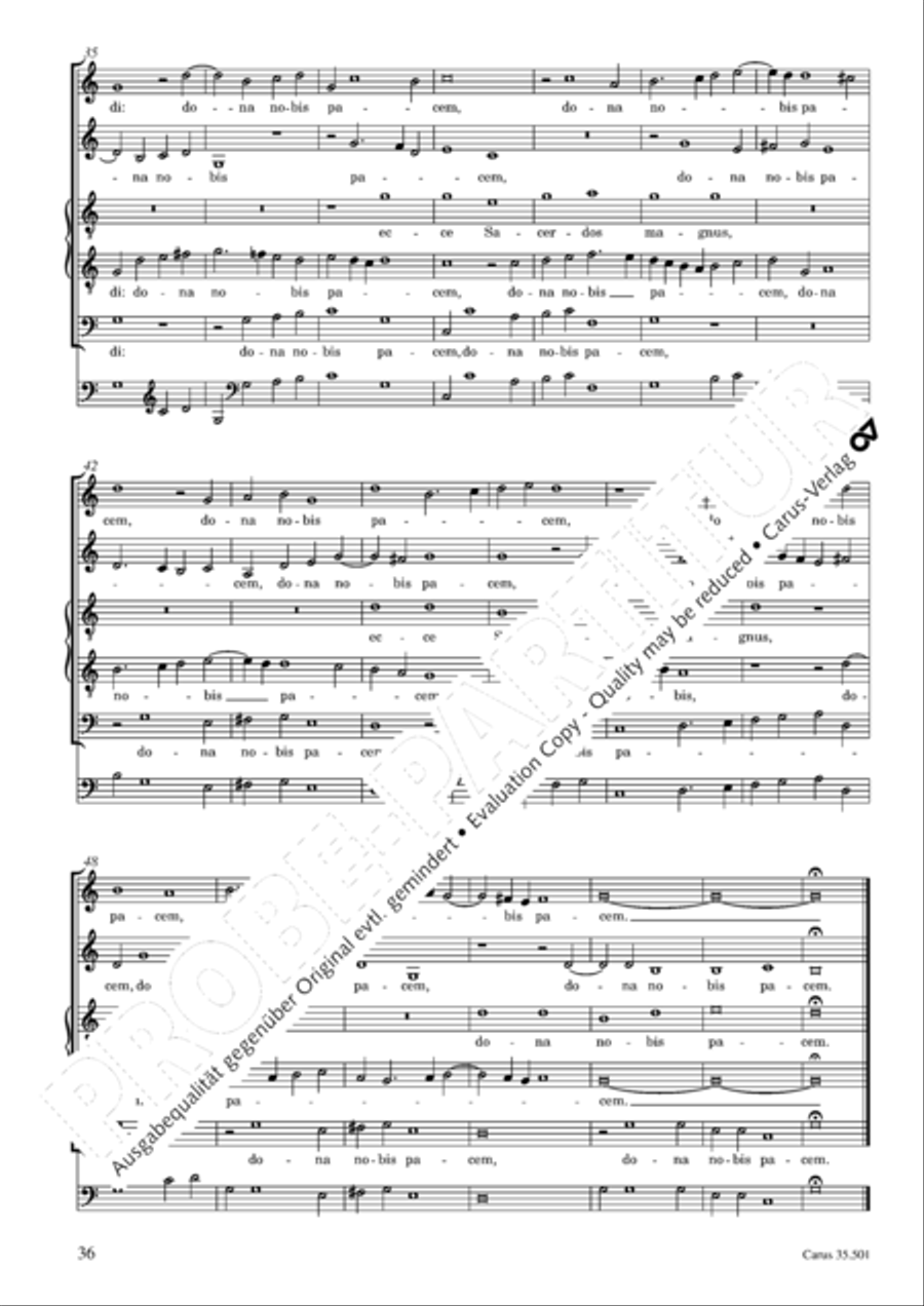 Palestrina: Masses and individual movements Score scores gallery preview page 51