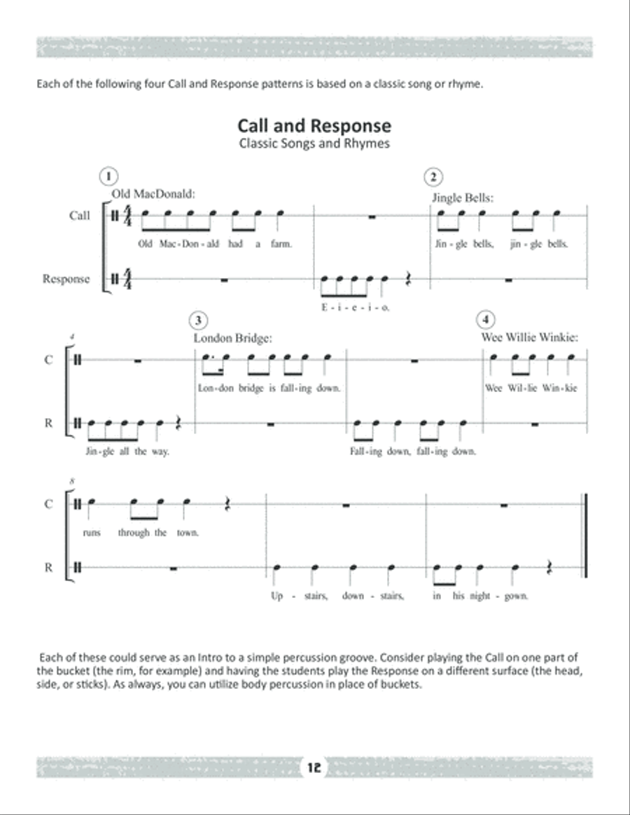 Buckets to Body Percussion Percussion scores gallery preview page 7