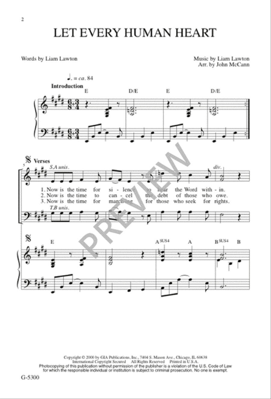 Let Every Human Heart Let Every Human Heart 4-Part scores gallery preview page 3