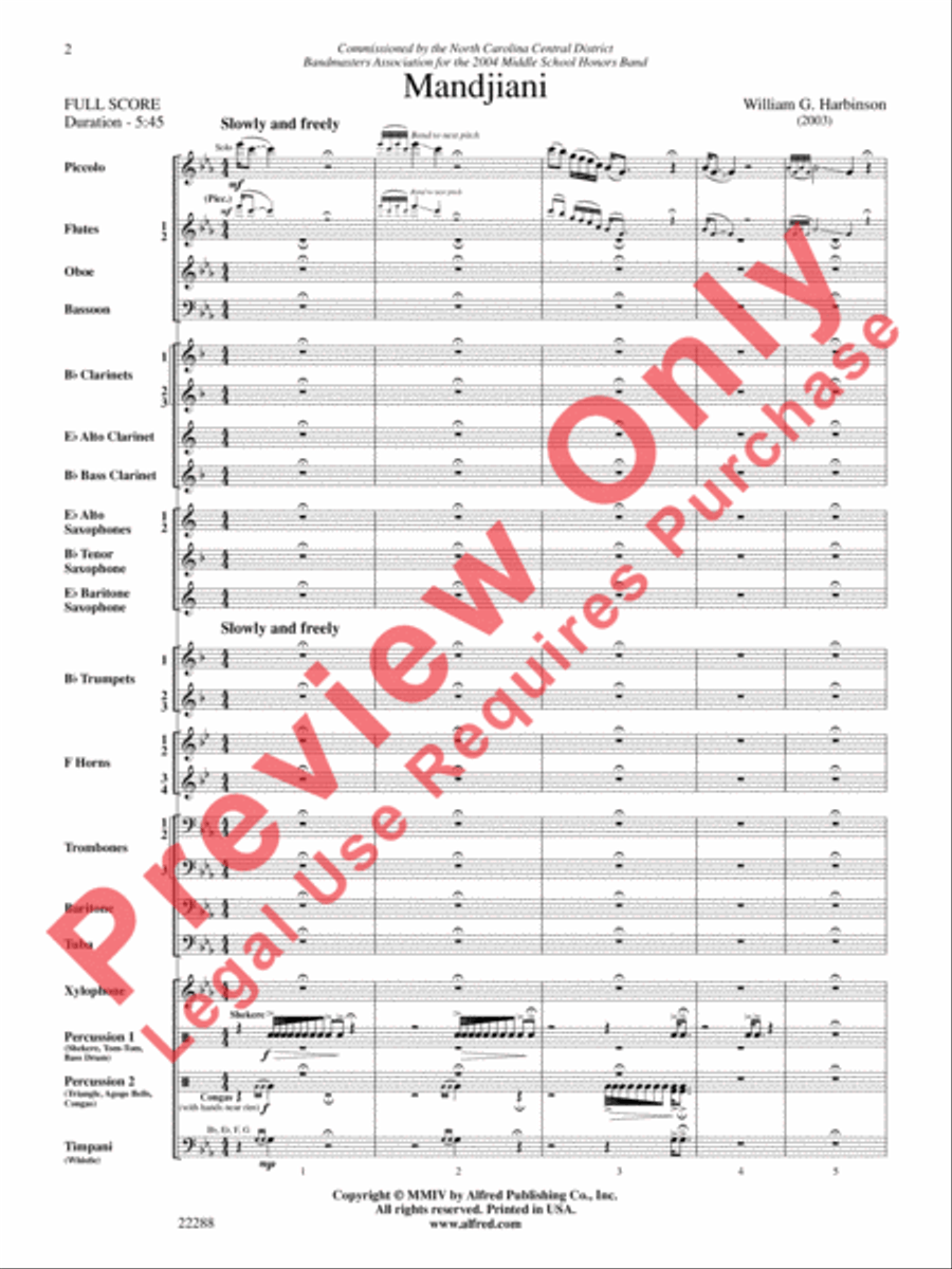 Mandjiani Concert Band scores gallery preview page 3