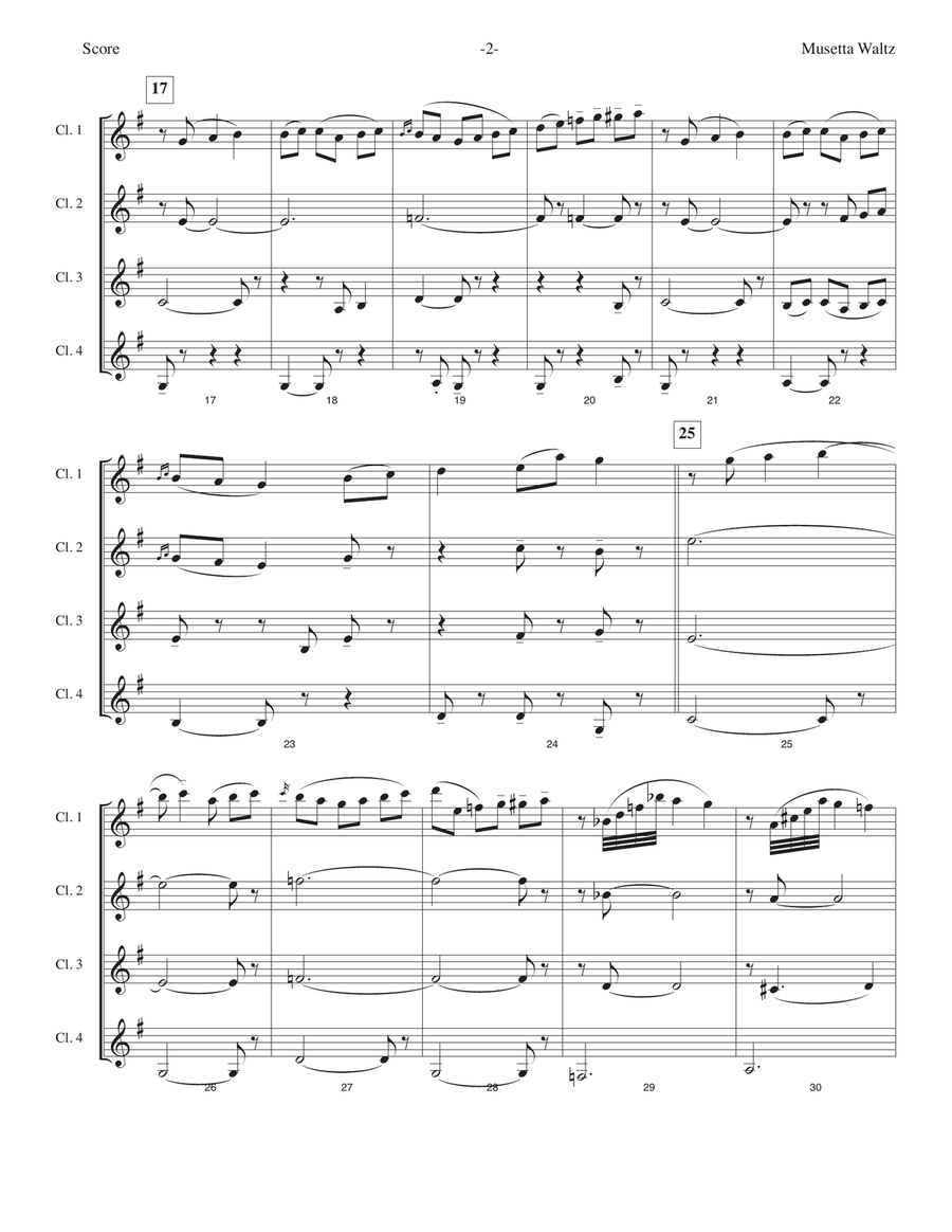 Musetta Waltz from La Boheme Small Ensemble scores gallery preview page 3