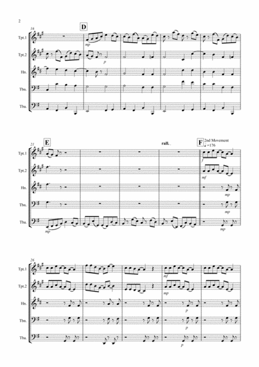 Brass Quintet No.1 Op.2 (The Vacation!) image number null