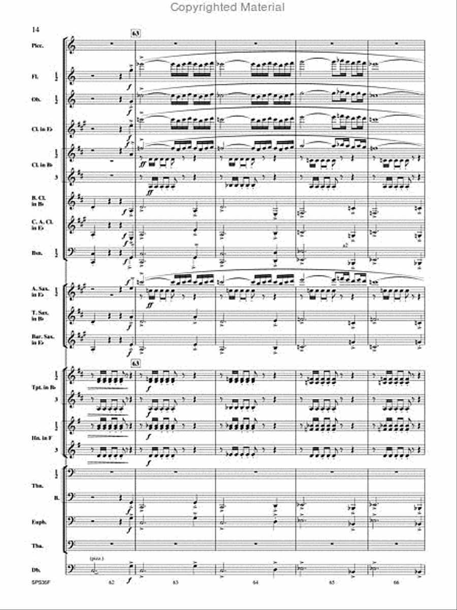 Procession of the Academics Concert Band scores gallery preview page 15