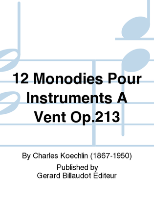 Book cover for 12 Monodies Pour Instruments A Vent Op. 213