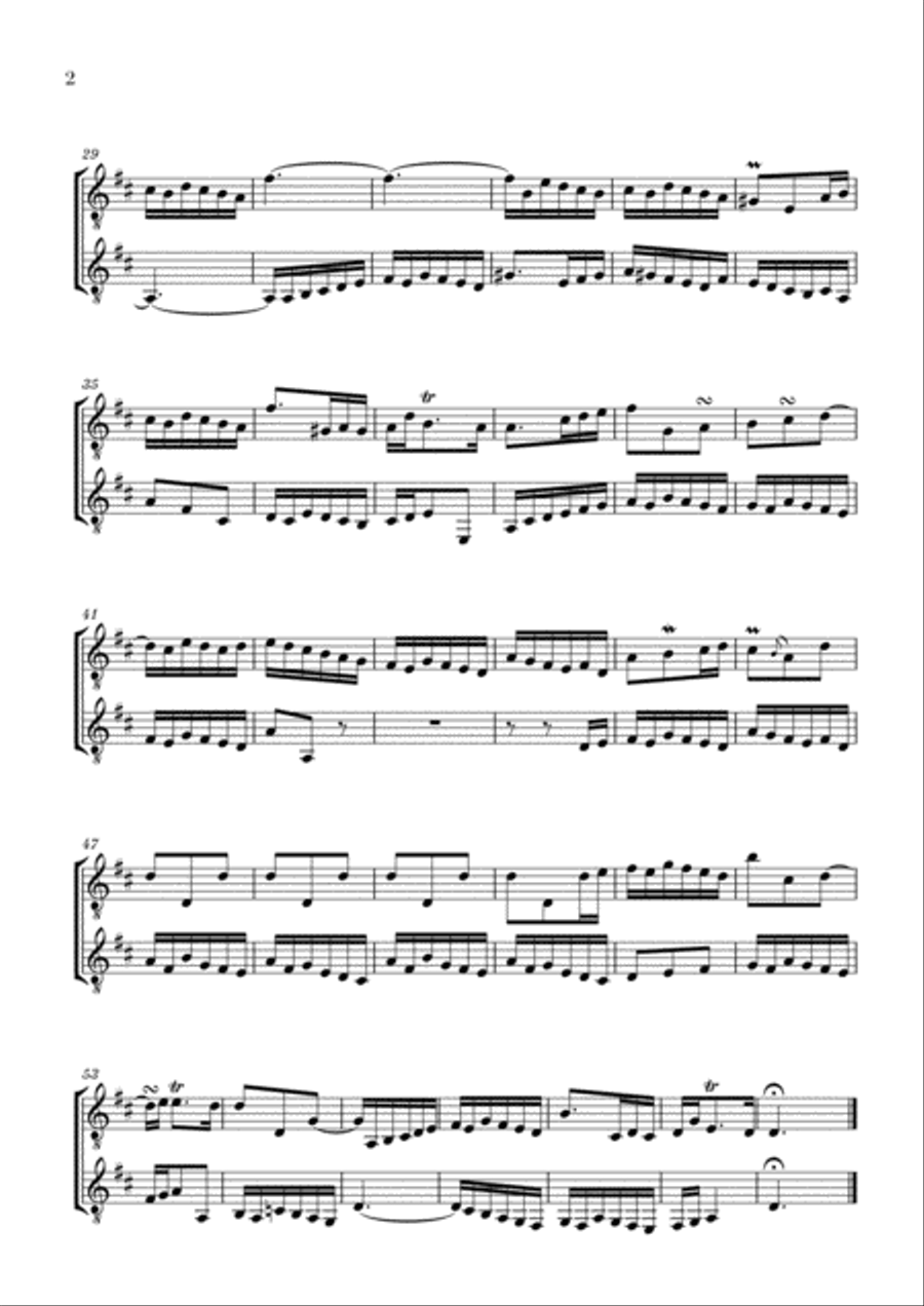 Invention 3 for guitar duet BWV 774 Classical Guitar scores gallery preview page 2