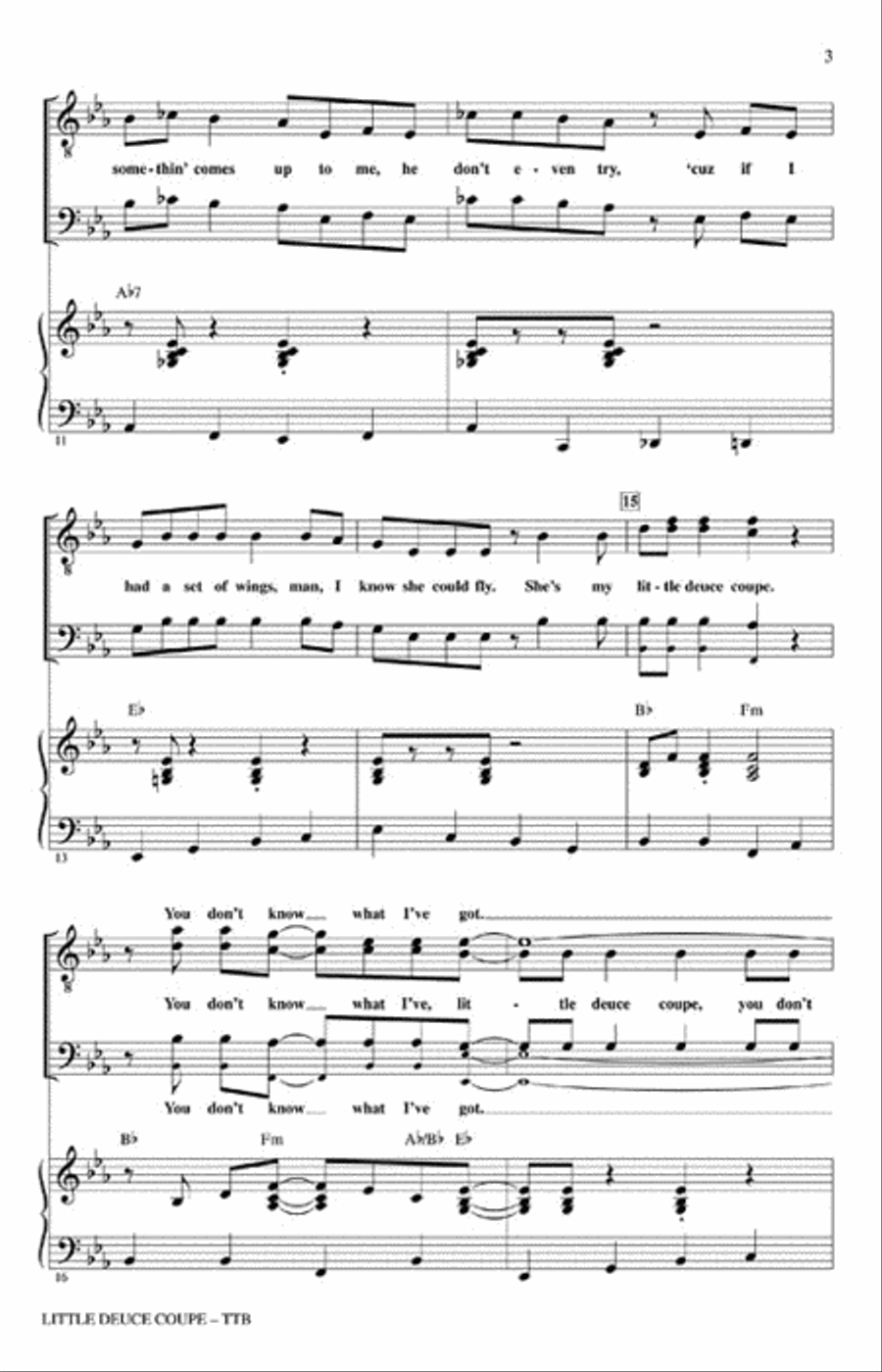 Little Deuce Coupe Little Deuce Coupe Choir scores gallery preview page 3