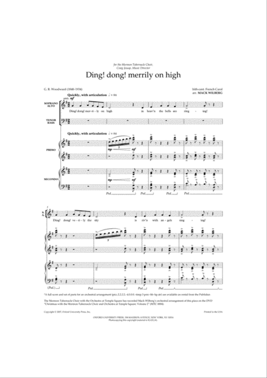 Ding! dong! merrily on high 4-Part scores gallery preview page 2