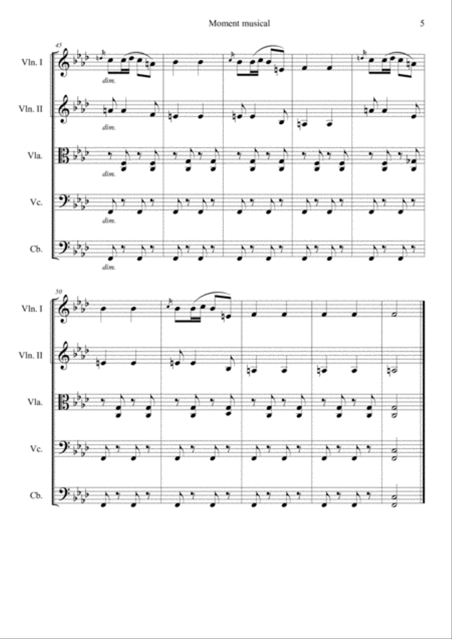 Moment musical String Orchestra scores gallery preview page 6